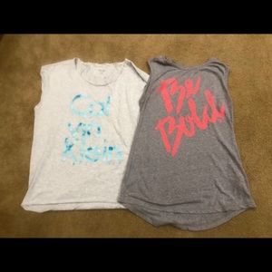 2 workout tees/tanks